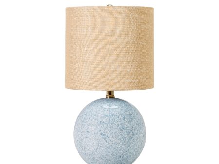 18-inch Ceramic Seaside Dotted Table Lamp | Light Blue Online Sale