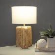 22-inch Bunyan Wood Cut Table Lamp | Gold Sale