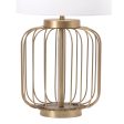 23-inch Iron Wire Framed Bird Cage Table Lamp | Brass on Sale