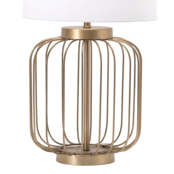 23-inch Iron Wire Framed Bird Cage Table Lamp | Brass on Sale