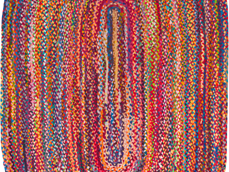 Bohemian Chindi Braided Rug | Multicolor Sale