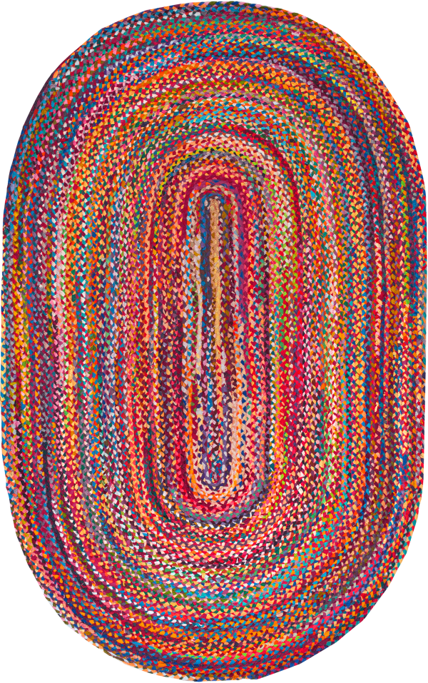 Bohemian Chindi Braided Rug | Multicolor Sale