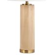 30-inch Marblized Metal Column Table Lamp | Beige Hot on Sale