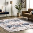 Helen Washable Vintage Rug | Navy Online Sale