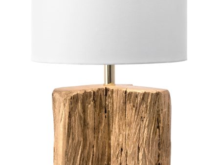 22-inch Bunyan Wood Cut Table Lamp | Gold Sale