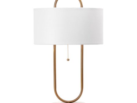 20-inch Oblong Steel Hoop Table Lamp | Gold Online Hot Sale