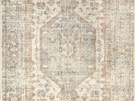 Vintage Medallion Washable Rug | Light Grey Online Sale