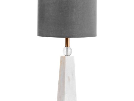 23-inch Polished Marble Table Lamp | Marble For Cheap