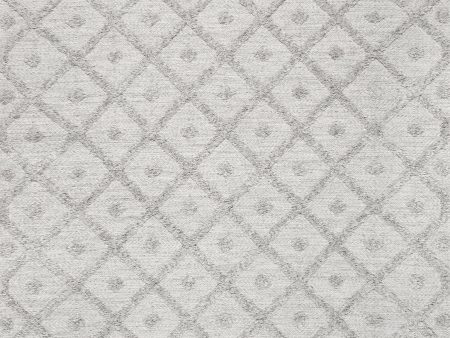 Diamond Textured Trellis Tassel Rug | Grey Fashion