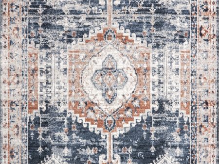 Helen Washable Vintage Rug | Navy Online Sale