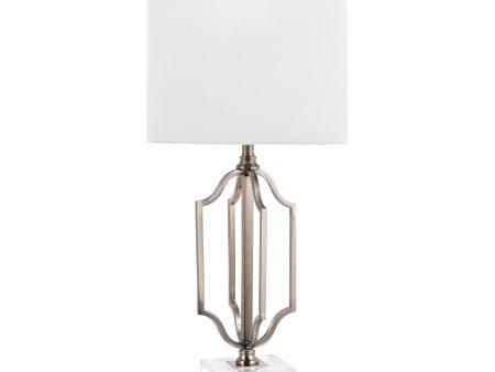 32-inch Metal Moroccan Frame Table Lamp | Antique Brass Cheap