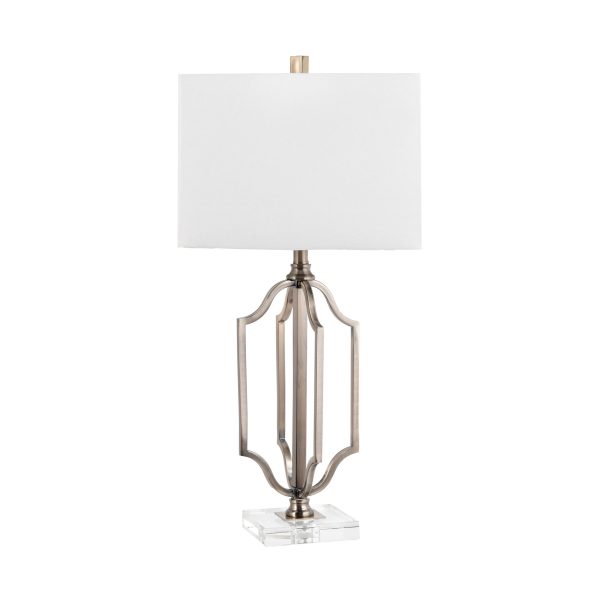 32-inch Metal Moroccan Frame Table Lamp | Antique Brass Cheap