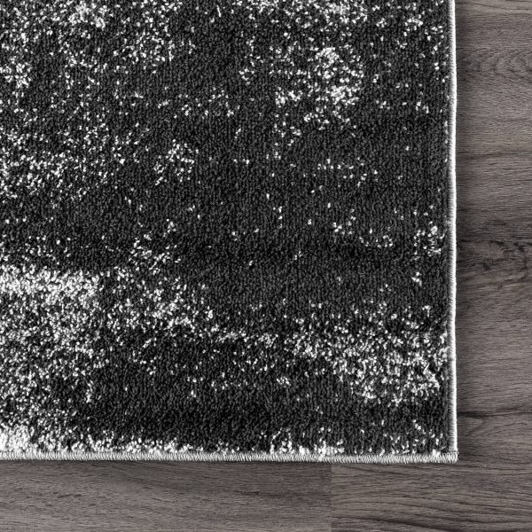 Abstract Rainfall Rug | Black Cheap