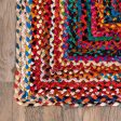 Bohemian Chindi Braided Rug | Multicolor Sale