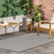 Eve Striped Indoor Outdoor Rug | Black For Discount