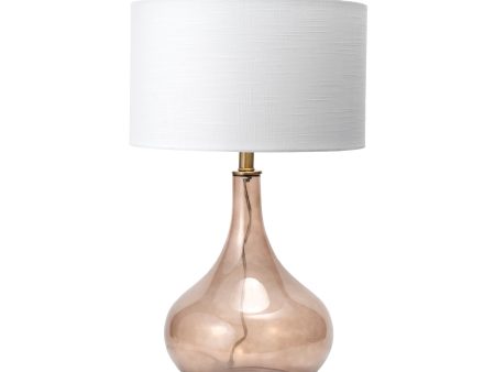 26-inch Glazed Glass Gourd Table Lamp | Amber Fashion