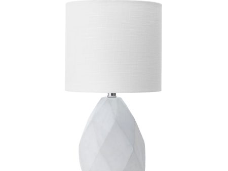 21-inch Polished Cement Dome Table Lamp | Light Grey Online now