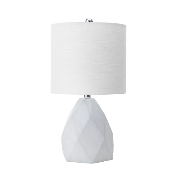 21-inch Polished Cement Dome Table Lamp | Light Grey Online now