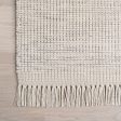 Abigail Solid Wool Fringed Rug | Ivory Hot on Sale