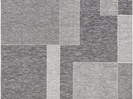 Abbye Layered Geometric Indoor Outdoor Rug | Grey Cheap