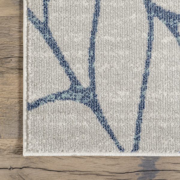 Jada Abstract Leaves Rug | Blue Online Hot Sale