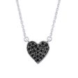 Daliah Heart Black Diamond Necklace For Cheap