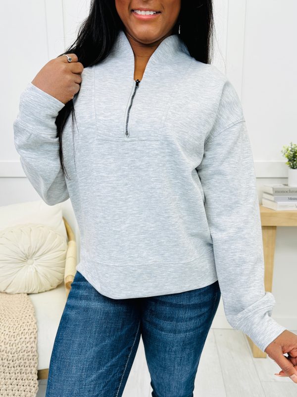 REG CURVY Gray Days Pullover on Sale