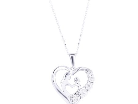 Mother s Love Diamond Heart Pendant Cheap