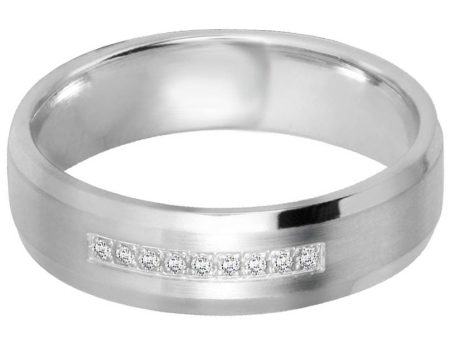 Slender Diamond Channel Wedding Ring Discount