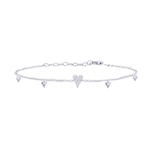 Della Heart Diamond Dangle Bracelet Online Sale