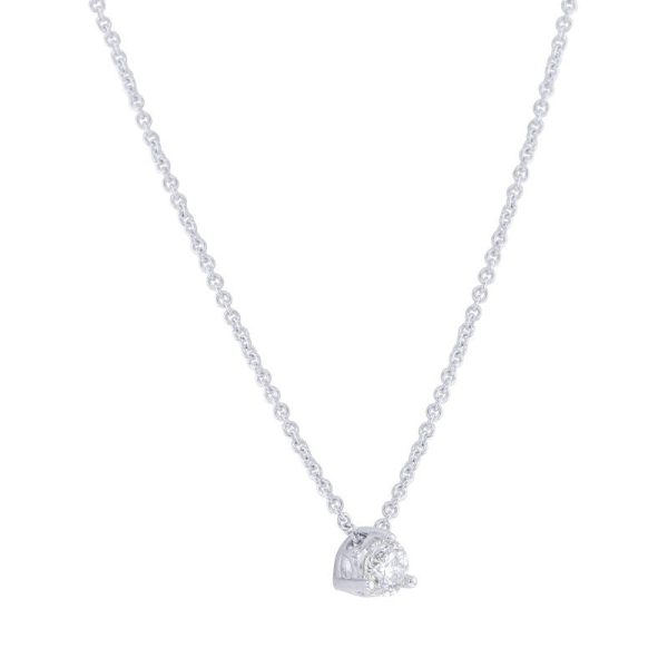 Naked Solitaire Diamond Necklace 1 4ct Online Sale