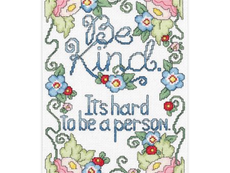 Be Kind Counted Cross Stitch Leaflet Hot on Sale