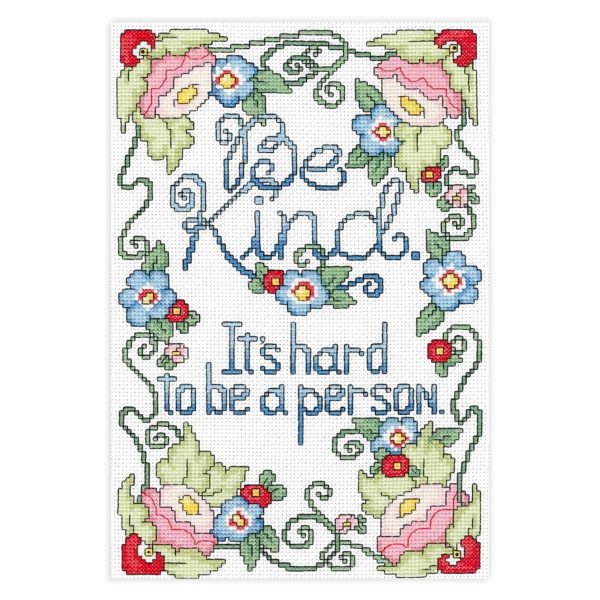 Be Kind Counted Cross Stitch Leaflet Hot on Sale