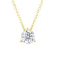 Naked Solitaire Diamond Necklace 1 2ct Fashion