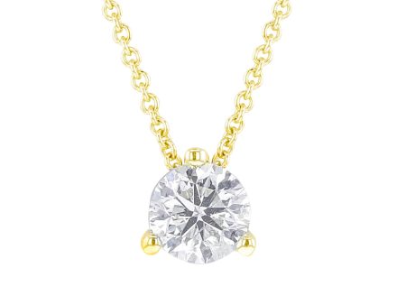 Naked Solitaire Diamond Necklace 1 2ct Fashion