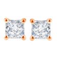 Princess Bella Diamond Stud Earrings 3 4ct Fashion