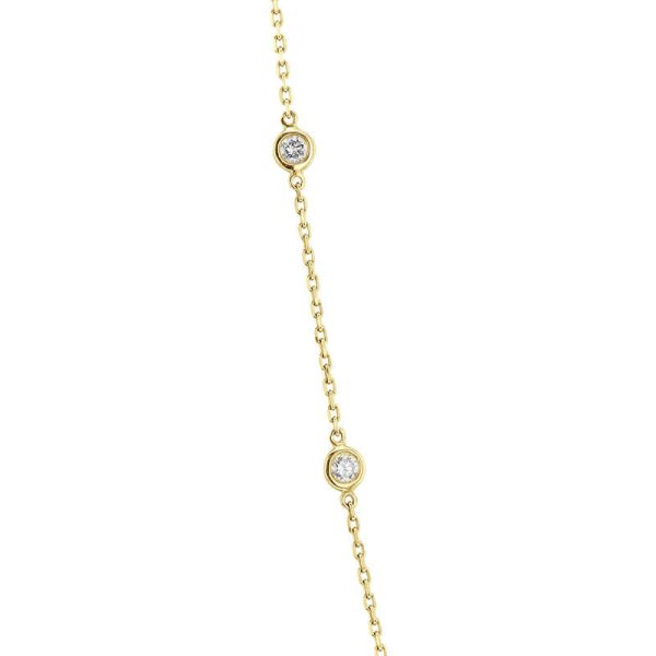 Classic Bezel Station Diamond Necklace 1ct Online Sale