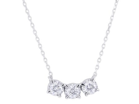 Mirage Three Stone Diamond Necklace 1 4 ct Supply