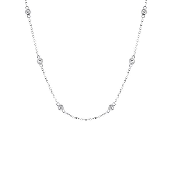 Classic Bezel Station Diamond Necklace 3 4ct Online Hot Sale