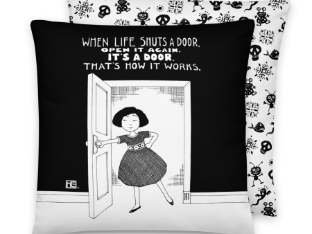 Life Shuts Door Pillow on Sale