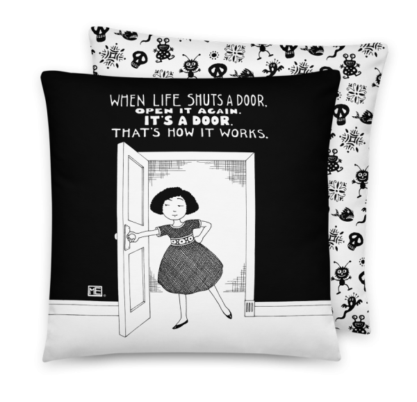 Life Shuts Door Pillow on Sale