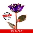 Purple Passion Rose Gold Dipped Rose For Sale