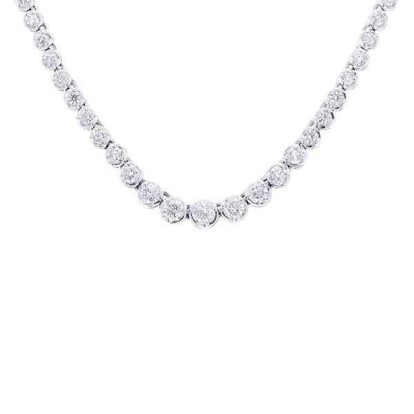 Miracle Diamond Tennis Necklace 3 1 2ct For Sale