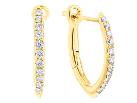 Stila Pointed Diamond Hoop Earring Online Sale