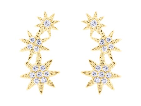 Cosmic Climber Diamond Earrings Online Hot Sale