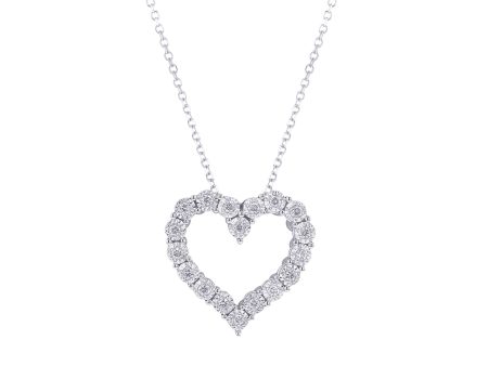 Mirage Diamond Heart Necklace- 1 6CT Cheap