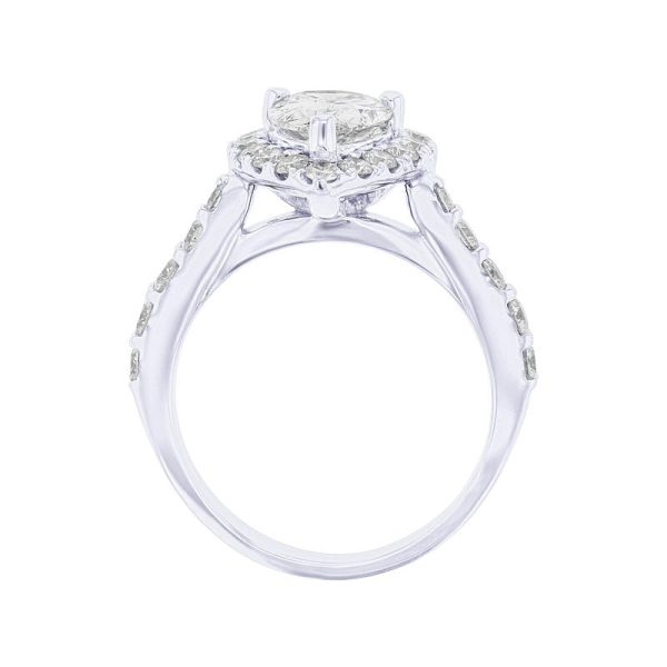 Carly Pear Halo 2ct Ready for Love Diamond Engagement Ring Online Hot Sale