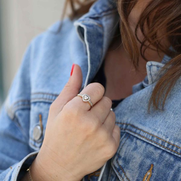 Mila Heart Diamond Ring Hot on Sale