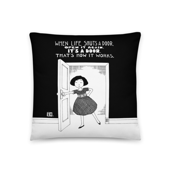 Life Shuts Door Pillow on Sale