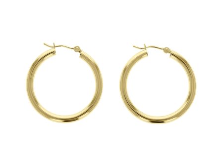 Classic Gold Hoop Earring - 3x30mm For Discount